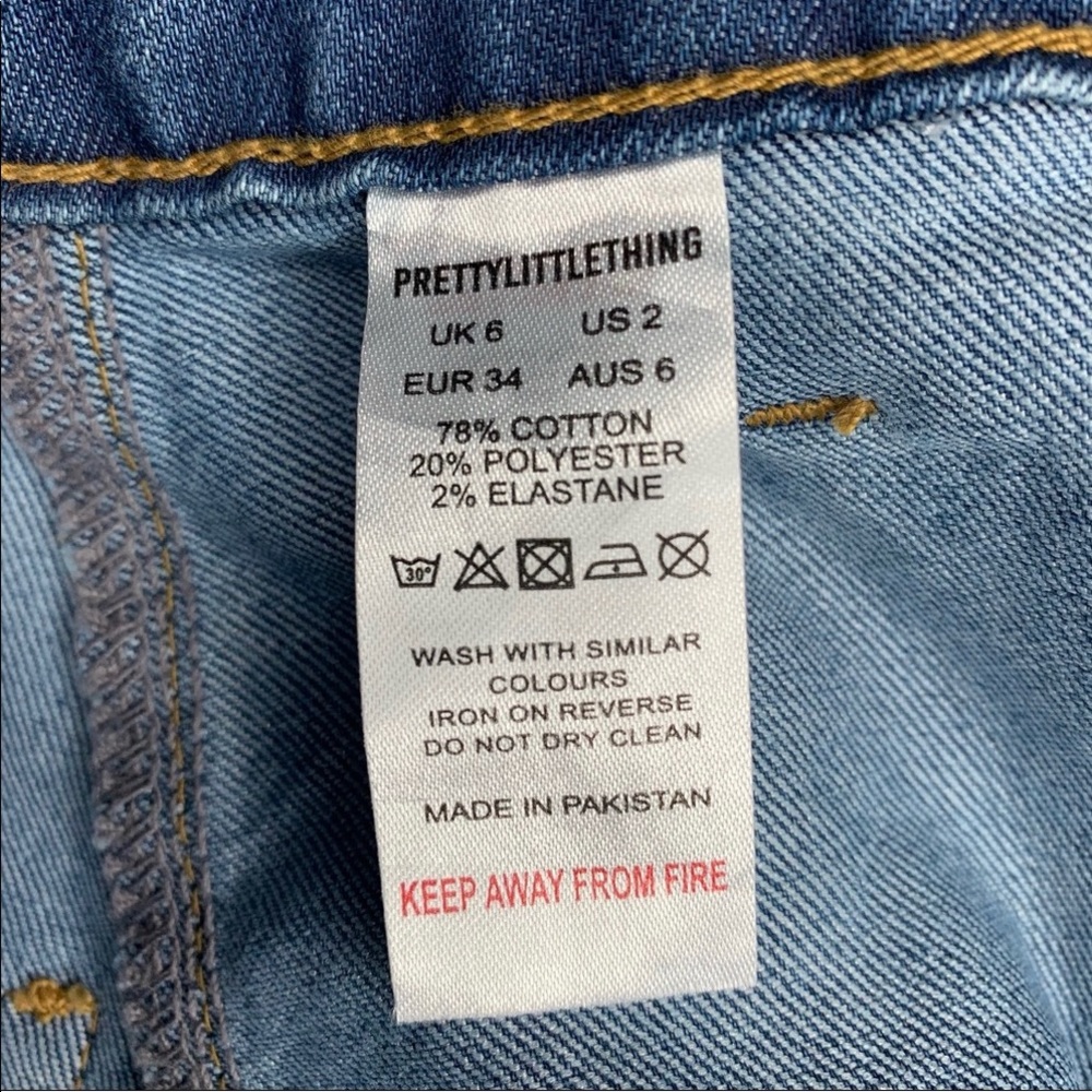 COPY - Pretty Little Thing Blue Jean Skirt S 2, NWT - Picture 3 of 5